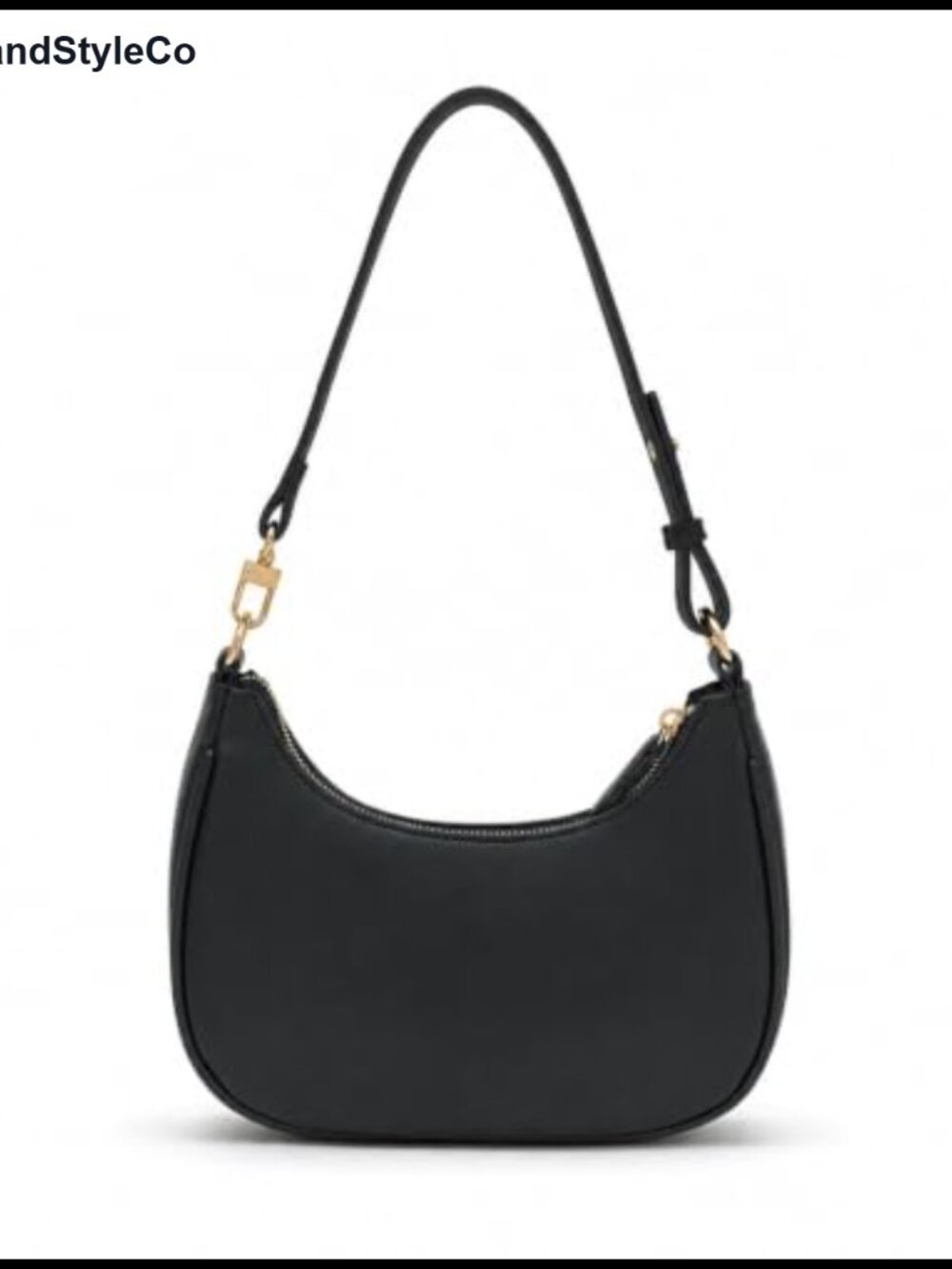 PU Faux Leather Crescent Shoulder Bag Small Hobo Underarm Purse